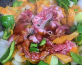 野菜たっぷり！すき焼き風牛焼肉作り方2写真