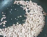 ミンチ豆苗コーンの香ばし焦がしチャーハン作り方1写真