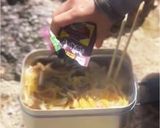 メスティンで！キノコの和風スープパスタ作り方6写真