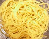 たけのことワラビのピリ辛和風パスタ作り方2写真