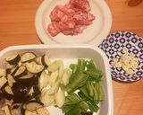 なすとピーマンの味噌豆板醤炒め作り方1写真