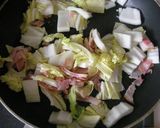 白菜とベーコンのまろやかトマトパスタ★作り方2写真