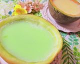 牛乳消費♪簡単まるごとメロンミルク寒天作り方3写真