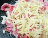 米粉のお好み焼き●チーかけ豚玉作り方2写真