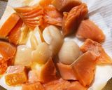 オメガ3up☆帆立と鮭の豆乳シチュー作り方1写真