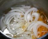 簡単！スナップエンドウと新玉葱のお味噌汁作り方2写真