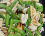 採れたて野菜の卵とじ　絹さやとタケノコ作り方2写真