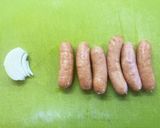 ソーセージ蒸しタマネギトッピング作り方1写真