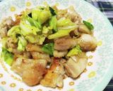 キャベツと鶏もも肉のにんにく炒め作り方6写真