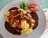 なんちゃってデミグラ風ふわとろオムライス作り方8写真