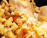 鶏胸たけのこ炊飯器おまかせ炊き込みご飯作り方5写真