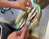 虹鱒(ニジマス)の蕗味噌包み焼き作り方3写真