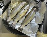 虹鱒(ニジマス)の蕗味噌包み焼き作り方4写真