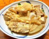 じゃが芋・玉ねぎ・油揚げの卵とじ*丼にも作り方3写真