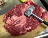 最高に映える、バーベキューで肉塊ステーキ作り方2写真