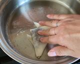 『北海道珈琲餡子のカブト揚げ春巻き】作り方7写真