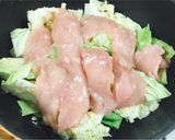 簡単♪春キャベツと鶏むね肉のしっとり煮。作り方2写真