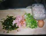 塩蔵昆布入り、「焼き飯」。作り方1写真