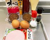 簡単！ハンバーグたまごサンドイッチ作り方1写真
