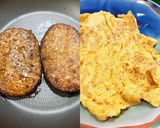 簡単！ハンバーグたまごサンドイッチ作り方2写真