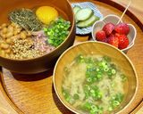 基本は五色、今日は六色。朝のばくだんご飯作り方3写真