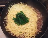 簡単☆挽き肉と大葉のペペロンチーノ作り方3写真