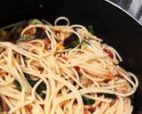 病みつきほうれん草と茄子ツナトマトパスタ作り方4写真