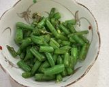 インゲンのニンニク炒め作り方3写真