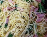 簡単！ほうれん草とベーコンの味噌クリーム作り方5写真