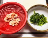 エビとほうれん草のカッテージチーズ和え作り方1写真