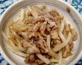 豆腐と薄切り豚肉とかぶら　ザーサイ炒め煮作り方5写真