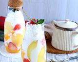 牛乳瓶で作る♡カラフルフルーツ牛乳かん作り方5写真