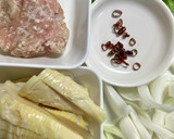 筍とスナップエンドウの焼肉のタレ炒め。作り方2写真