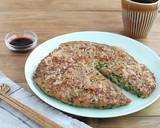 全粒粉で糖質オフ！しょうゆ風味のねぎ焼き作り方6写真