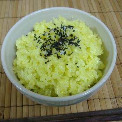 くちなしの実で黄飯（おうはん）☆お正月に by miniいちご