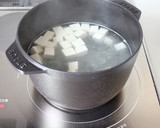 生青のりで【青のりと豆腐のお味噌汁】作り方1写真