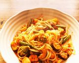 冷凍シーフードと冷凍野菜のトマトパスタ作り方5写真