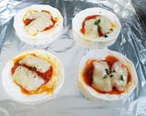 餃子の皮とミートソースでピザ風♪作り方9写真