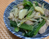 小松菜ともやしのぶた肉炒め作り方7写真