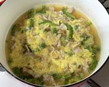 ゴーヤ&豚バラとふんわり卵のお味噌汁作り方3写真
