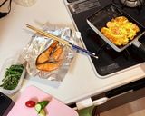 鮭と魚肉ソーセージオムレツ弁当作り方4写真
