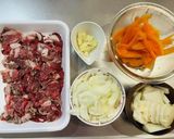 シャクとろっ♪長芋と牛肉のオイスター炒め作り方1写真