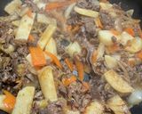シャクとろっ♪長芋と牛肉のオイスター炒め作り方4写真