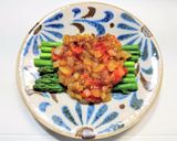 アスパラガスとトマトに卵の中華あんかけ作り方6写真