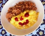 乾燥野菜と穀みのりで☆巻かないオムライス作り方5写真