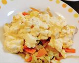 レンチン！野菜とたらの酒蒸☆タルタルのせ作り方6写真