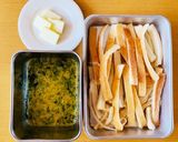 【離乳食後期】すじ青のりパンみみおやつ作り方2写真