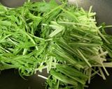 簡単。水菜としめじの卵炒め作り方1写真