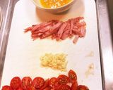 とまとベーコンのスクランブルエッグパスタ作り方1写真