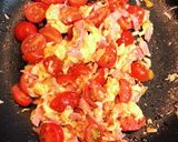 とまとベーコンのスクランブルエッグパスタ作り方3写真